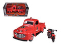 1948 Ford F-1 Pickup Truck "Harley Davidson" Fire Truck and 1936 El Knucklehead Motorcycle 1/24 Diecast Models by Maisto