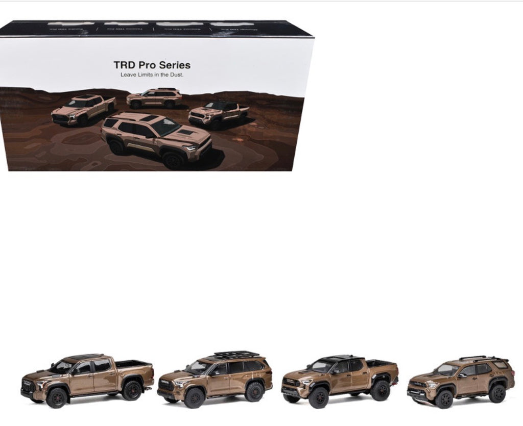 Toyota TRD PRO Mudbath 4 Car Set Limited Edition to 200 pieces Worldwide 1/64 Diecast Model Cars by GCD