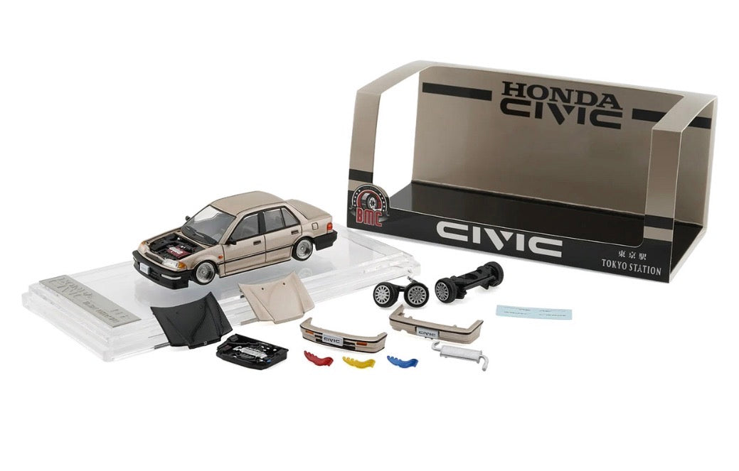 Honda Civic EF2 Custom Metallic with Alternate Parts 1/64 Diecast Model Car by BM Creations